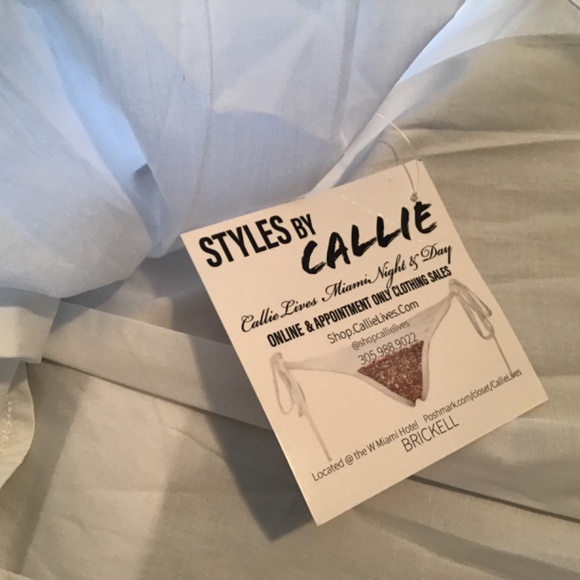 3for $30 Callie Lives White pleated short sleeve blouse - Picture 11 of 12